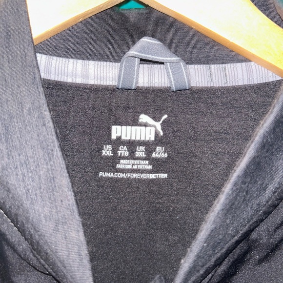 Puma Golf Quarter Zip men’s size XXL black and gray color block - Picture 3 of 4